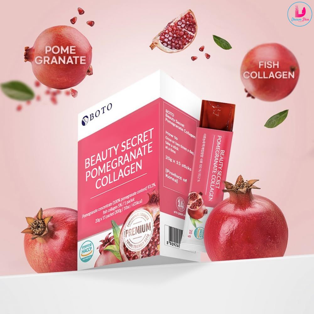 BOTO Beauty Secret Pomegranate Collagen [20g x 15 sticks]